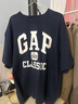 蓋璞Gap男女裝2026春季新款純棉logo字母印花寬松短袖T恤上衣866090 海軍藍 L (175/96A)亞洲尺碼 曬單實(shí)拍圖