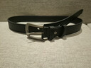 七匹狼男士皮帶男真牛皮針扣腰帶男夏季牛仔褲帶休閑生日禮物送老公男友 黑色 曬單實(shí)拍圖