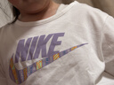 NIKE 耐克童裝大LOGO短袖T恤2025年夏季女童背后扭結設計兒童休閑上衣 曬單實(shí)拍圖