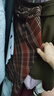 香影新年戰袍紅色復古格子半身裙女2026春裝新款中長(cháng)仿毛呢a字裙 套裝 上衣+半身裙 L 曬單實(shí)拍圖