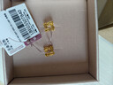 六福珠寶光影金足金炫動(dòng)時(shí)空手工繞金線(xiàn)炫彩工藝黃金耳釘計價(jià)GJG0180DS 2.16克(含工費356元) 配硅膠耳堵 曬單實(shí)拍圖