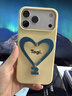 Tagi.讓人開(kāi)心金屬支架皮質(zhì)愛(ài)心手機殼新款蘋(píng)果17全包防磨手機殼適用iPhone17promax節日禮物-開(kāi)心黃油 曬單實(shí)拍圖