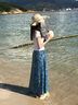 多想余連衣裙女夏裙子海邊度假套裝兩件套高級感2026新款碎花裙沙灘長(cháng)裙 白色v領(lǐng)短袖+孔雀藍長(cháng)裙+發(fā)圈 M 建議80-110斤 曬單實(shí)拍圖
