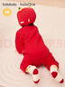 巴拉巴拉童裝嬰兒連體衣新生兒寶寶滿(mǎn)月爬服夾棉加厚萌趣男童女童嬰童衣服 曬單實(shí)拍圖