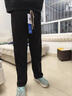 主意范（ZHUYIFAN）胖子大碼230斤褲子男直筒春夏秋款工裝褲潮牌大碼直筒闊腿休閑褲 A001-K1050黑色 4XL (190) 190-205斤可穿 曬單實(shí)拍圖