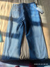 羅蒙【顯瘦煙管褲】牛仔褲女春高腰彈力百搭休閑直筒九分褲藍色29 曬單實(shí)拍圖