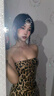 伊奈奴復古辣妹性感豹紋亮片吊帶連衣裙女顯身材緊身小個(gè)子包臀a字短裙 豹紋連衣裙 M 99-109斤 曬單實(shí)拍圖