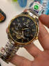 勞力士風(fēng)男士全自動(dòng)機械表鏤空陀飛輪防水夜光商務(wù)高端男表專(zhuān)用 間金黑面 曬單實(shí)拍圖
