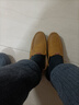 【真皮牛皮+手工上線(xiàn)】GENAI男士休閑皮鞋男牛筋底懶人一腳蹬男鞋豆豆鞋平底輕便加絨保暖透氣開(kāi)車(chē)鞋子 黃棕色 43碼 (265mm) 曬單實(shí)拍圖