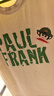 大嘴猴（paul frank）短袖t恤男士透氣純棉短袖男夏季休閑運動(dòng)上衣外套男裝 杏色 M 曬單實(shí)拍圖