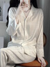 莫代爾睡衣女春秋冰絲輕奢高級感簡(jiǎn)約可外穿長(cháng)袖家居服套裝女神節禮物 曬單實(shí)拍圖