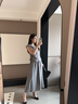 尚靜亞麻氣質(zhì)套裝女2026夏季新款無(wú)袖抽褶上衣女收腰顯瘦半身裙兩件套 高質(zhì)灰 M 曬單實(shí)拍圖