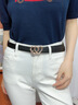 金利來(lái)（Goldlion）皮帶女士真皮自動(dòng)扣2026新款牛皮時(shí)尚休閑潮流腰帶愛(ài)心鑲鉆褲帶女 黑色【官方授權-假一罰十】 105cm 曬單實(shí)拍圖