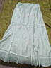 edition涼感醋酸半身裙女新款可拆綁帶氣質(zhì)魚(yú)尾半裙 晨光白色 S 160 曬單實(shí)拍圖