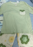 芬騰睡衣女【100%純棉】薄款圓領(lǐng)可外穿新品家居服套裝高級感 淺綠 L 曬單實(shí)拍圖