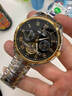勞力士風(fēng)男士全自動(dòng)機械表鏤空陀飛輪防水夜光商務(wù)高端男表專(zhuān)用 間金黑面 曬單實(shí)拍圖