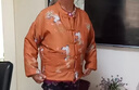 皮爾卡丹感改良唐裝棉衣女國風(fēng)印花棉麻加厚棉服中式盤(pán)扣夾棉保暖外套 桔色 2XL 建議145-160斤 曬單實(shí)拍圖