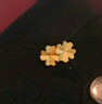 周六福足金999四葉草黃金耳釘女耳飾生日禮物計價(jià)AA096009一對約0.73g 曬單實(shí)拍圖