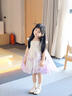 靚貝城堡女童連衣裙夏裝2026新款洋氣兒童翅膀吊帶裙子小女孩寶寶公主裙 淺紫色 110 曬單實(shí)拍圖