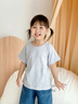 考拉鼻鼻[透氣格菱提花·輕薄純棉]男女寶寶百搭短袖T恤上衣睡衣 曬單實(shí)拍圖