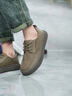 七匹狼男鞋休閑皮鞋男夏季新款透氣防滑厚底軟底皮鞋耐磨復古通勤鞋子男 卡其色 【標準皮鞋碼】 41 曬單實(shí)拍圖
