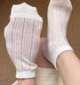 都市麗人5雙裝襪子女士短襪刺繡小熊網(wǎng)眼夏季薄款透氣棉襪夏天女襪 曬單實(shí)拍圖