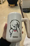 BABLOV【京東限定】花伴森修狗保溫杯女士水杯女生馬克杯陶瓷內膽禮物 曬單實(shí)拍圖