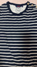 納維凱爾意大利小帆船女休閑圓領(lǐng)短T全棉條紋短袖T恤2325504503 藍/白 L  曬單實(shí)拍圖