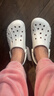 卡駱馳（CROCS）貝雅洞洞鞋男鞋女鞋輕便耐磨一腳蹬拖鞋休閑鞋百搭花園鞋|10126 白-100 41 /42(260mm) 曬單實(shí)拍圖