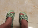 維布倫（VEBLEN）防滑拖鞋女外穿夏季印花室內居家軟底涼拖鞋厚底浴室洗澡涼拖女款 69223山茶花香草綠 36-37 曬單實(shí)拍圖