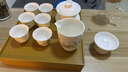 金鑲玉茶具套裝茶壺茶杯蓋碗羊脂玉白瓷陶瓷送禮盒高檔家用 品香 曬單實(shí)拍圖
