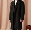 CULTUM【100%重磅羊毛】冬季全羊毛加厚長(cháng)款柴斯特毛呢大衣男正裝外套 黑色 XL 曬單實(shí)拍圖