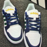 adidas ENTRAP美式校園風(fēng)運動(dòng)少年感復古籃球風(fēng)板鞋男女阿迪達斯   白色/綠色/藍色   42 曬單實(shí)拍圖