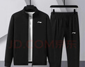 李寧（LI-NING）運動(dòng)套裝男26新款立領(lǐng)開(kāi)衫長(cháng)袖衛衣衛褲兩件套健身寬松大碼運動(dòng)服 曬單實(shí)拍圖