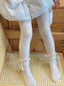 俞兆林女童加絨加厚白色打底褲秋冬款舞蹈襪練功跳舞專(zhuān)用兒童連褲襪冬季 曬單實(shí)拍圖