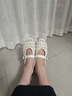 百麗（Belle）周雨彤同款無(wú)盡夏鏤空瑪麗珍女26夏新款商場(chǎng)羊皮單鞋BFF15BQ6預售 米白【周雨彤同款】 37 曬單實(shí)拍圖