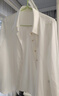 三彩【六好流光衫】2026春季新款襯衫翻領(lǐng)寬松襯衣簡(jiǎn)約通勤疊穿Z 珍珠白 M 160/84A 曬單實(shí)拍圖