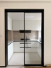 歐貝迪 廚房極窄三聯(lián)動(dòng)推拉門(mén) 陽(yáng)臺客廳玻璃隔斷移門(mén) 鈦鎂鋁合金隱形隱藏式地軌推拉門(mén) 衛生間吊軌推拉門(mén) 06加厚地軌兩扇（壁厚4mm）/㎡ 曬單實(shí)拍圖