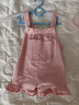 JELLYBABY女寶寶夏裝一歲童裝小嬰兒衣服女孩背帶褲兩件套洋氣女童夏季套裝 藕粉 80 cm 曬單實(shí)拍圖