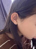 戚小米星星耳釘女純銀999養耳洞小眾設計足銀彎鉤耳飾睡覺(jué)免摘養耳洞 星星耳釘-直針一對 通體足銀 曬單實(shí)拍圖