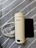 美的（Midea）便攜電熱水杯加熱杯電熱水壺保溫燒水杯350ml迷你旅行出差沖奶泡茶智能恒溫316L不銹鋼MK-DB35X22 曬單實(shí)拍圖