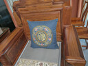巢品紅木椅子坐墊中式加厚天然乳膠實(shí)木茶桌座椅墊圈椅太師椅墊子定制 福如東海 深藍【多麗絲麻/刺繡】 椅墊:50*44cm(5cm乳膠)不含抱枕 曬單實(shí)拍圖