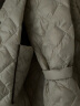 BCMDM香港潮牌菱格轻薄羽绒服女 冬季新款中长款百搭系带显瘦长袖外套 米白色 M 建议111-125斤 晒单实拍图