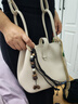 半坡飾族（bampo）回響菜籃子包 頭層牛皮水桶2026新款輕奢單肩斜挎手提包38禮物 茯苓白112 曬單實(shí)拍圖