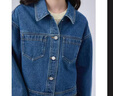 茵曼（INMAN）美式復古時(shí)尚軟牛仔外套女2026春季百搭寬松水洗短款夾克上衣 牛仔藍 M 曬單實(shí)拍圖