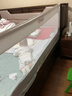 丸丫K2嬰兒床圍欄寶寶防摔防護欄床邊防掉檔板免打孔三面卡其1.8+2+2 曬單實(shí)拍圖