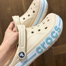 卡駱馳（CROCS）貝雅卡駱班洞洞鞋輕便耐磨一腳蹬休閑鞋女鞋時(shí)尚沙灘鞋|205089 冬日白/彩色-1LI 36 /37(220mm) 曬單實(shí)拍圖