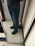 texwood蘋(píng)果男士牛仔褲休閑商務(wù)通勤桑蠶絲直筒褲復古水洗長(cháng)褲 中藍 34 曬單實(shí)拍圖