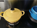 北鼎（Buydeem）【京東限定】琺瑯鍋鑄鐵鍋燜燒燉鍋電磁爐燃氣灶黑琺瑯24cm小鵝黃 曬單實(shí)拍圖
