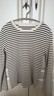 百圖betu女裝春季新款T恤圓領(lǐng)經(jīng)典條紋簡(jiǎn)約百搭T恤女2501T20 黑白條 L 曬單實(shí)拍圖